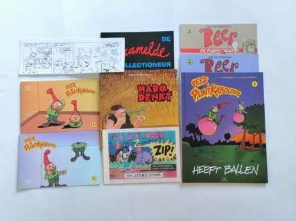 Marq Van Broekhoven | Peer de Plintkabouter - Originele, gepubliceerde strook + 8 Albums waarvan 7 met originele tekening. - EO - (1994/2007) | Catawiki