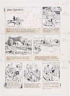 John Cullen Murphy ’’Prince Valiant’’ Sunday Comic Strip Original Artwork -- #2093 Dated 20 March 1977 | Nate Sanders