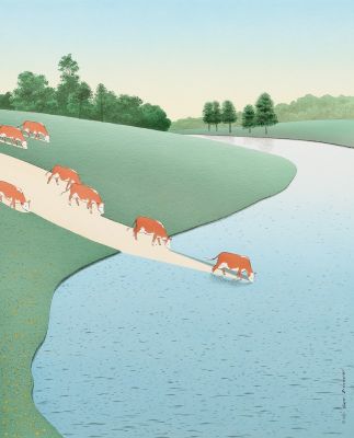 Guy Billout | Overgrazing- National WIldlife Magazine, 1991 | Philippe Labaune Gallery