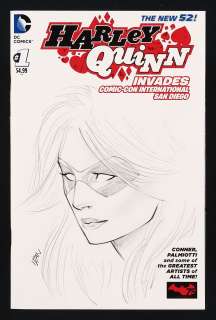 Jewelee on Harley Quinn Invades Comic-Con International (2014) #1B Sketch Cover by Idan Knafo Kerbis | mycomicshop.com