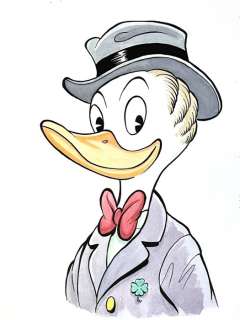 Patrick Block | Original watercolour by Patrick Block - Gladstone Gander - EO - (2021) | Catawiki