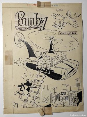 PORTADA ORIGINAL A PLUMILLA PUMBY Nº 256 - J. SANCHIS - CON ESTUDIO DE COLORES | todocoleccion (Buy It Now)