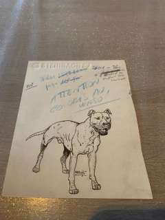 Malik | Malik - Dessin original avec couleurs au verso - Chien - Le journal de Spirou - (1988) | Catawiki