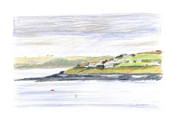 Dominique Corbasson | England Isle - Crayons de couleur sur papier | Huberty Breyne Gallery