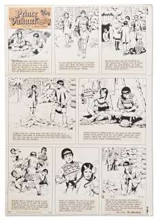 Hal Foster ’’Prince Valiant’’ Sunday Comic Strip Original Artwork -- #1514 Dated 13 February 1966 | Nate Sanders