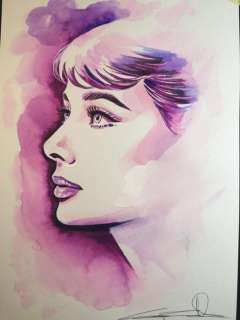 Giuseppe Candita | Giuseppe Candita - illustrazione originale "Audrey Hepburn-Julia" | Catawiki