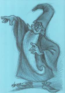 Joan Vizcarra | Merlin [The Sword In The Stone] - Original Drawing - Joan Vizcarra - Pencil Art - Original Artwork | Catawiki