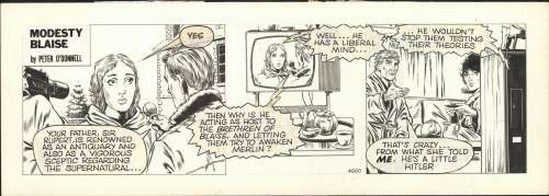 Wright - MODESTY BLAISE #4860, Daily Art (c. 1979) NO RESERVE! | Russ Cochran