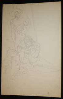 Armando Gil | Warrior And Demon Pencil Drawing | Anthony’s Comic Book Art