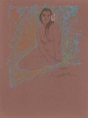 Régis Loisel | Nu croquis n°112 Elysa | Galerie 9ème Art