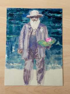 Smudja, Gradimir | Smudja, Gradimir - Dessin original couleur - Monet | Catawiki