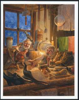 Christopher Dunn - Illustration originale, intitulée The Elves and the Shoemaker