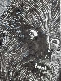 Simone Arniani | Simone Arniani - Illustrazione Originale "L’Uomo Lupo" - Firmata - Page volante - Exemplaire unique - (2019) | Catawiki