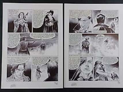 Alessio Fortunato - Dampyr - Coppia di tavole "Serata Grand Guignol" - Page volante - Exemplaire unique - (2013)