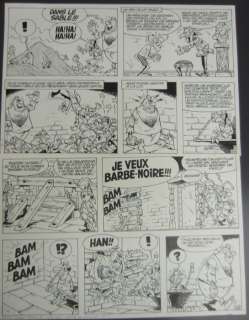 Remacle, Marcel | Remacle, Marcel - Originele pagina - Le Vieux Nick et Barbe-Noire 25 - Barbe-Noire prend des risques - (1983) | Catawiki