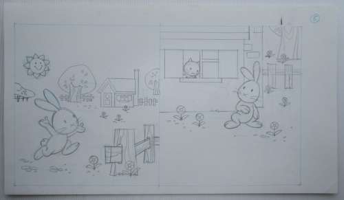 Ray Goossens (Studio) | Ray Goossens (Studio) - MUSTI - Originele pagina (potlood versie) (p.5) - Musti is jarig - (2003) | Catawiki