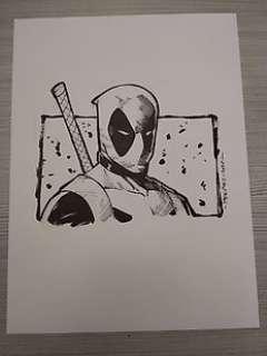 Brent Peeples - Deadpool - Brent Peeples illustrazione originale Deadpool - Page volante - Exemplaire unique - (2020/2020)