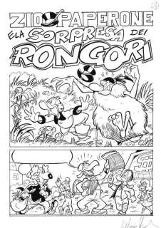 Valerio Held | Topolino 2724 - "Zio Paperone e la sorpresa dei rongori" - Page volante - (2008) | Catawiki