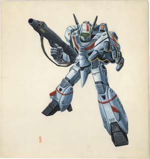 Masami Watanabe hand-drawn color illustration "Super Dimension Fortress Macross" Valkyrie
