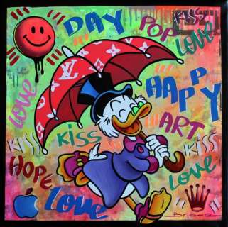 Gabriel Brisan | Rich Duck - Signed Original Artwork by Gabriel Brisan - 50 x 50 cm (2023) | Catawiki