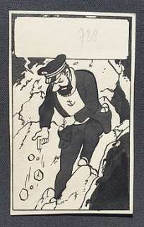 Hergé | Hergé - Dessin original de la case 728 à l’encre de Chine - Tintin et le Temple du Soleil - (1948) | Catawiki