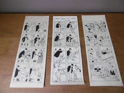 Pinchon, Joseph-Porphyre | Pinchon, Joseph-Porphyre - 3x Planche originale - Les Distractions de l’Oncle Tontaine - (années 1930) | Catawiki