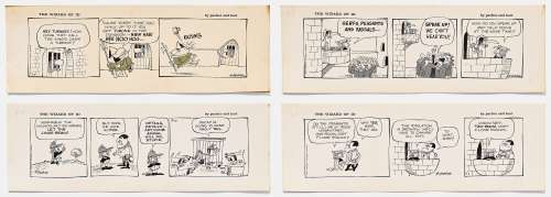Lot of Four ’’Wizard of Id’’ Comic Strips from 1965 | Nate Sanders