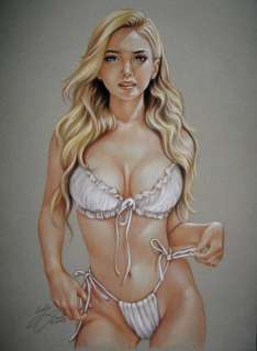 Sly | Sly - Original drawing in colour - Pin up art - Size: 31 x 42 cm. - (2023) | Catawiki