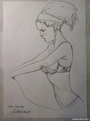 DIBUJO ORIGINAL CHICA FIRMADO - TANINO LIBERATORE - DINA4 | todocoleccion (Buy It Now)