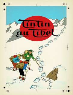 Hergé (Studios) | Tintin, Tintin au Tibet, bleu de coloriage et son film noir pour la couverture de l’album. | Septimus