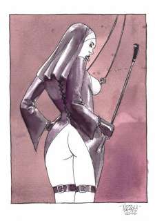 Marco Nizzoli | Marco Nizzoli - Sexy Nun Original artwork - | Catawiki