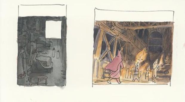 Juanjo Guarnido | Blacksad, Tome 2, Artic-Nation, Recherches de cases, case n°2 planche 31, case n°1 planche 32 | Galerie 9ème Art