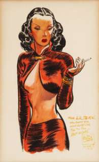 Milton Caniff Dragon Lady Specialty Sketch Original Art (1939). Beautiful vintage illustration of Milton - | Heritage