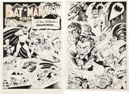 Dick Sprang Detective Comics #572 Double-Page Splash "Dick Sprang Remembers" Original Art (DC, -