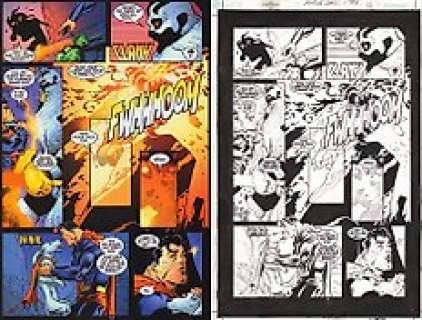 Pasqual Ferry - Action Comics 793 - Original page 12 with Superman and Krypto - Exemplaire unique - (2003)