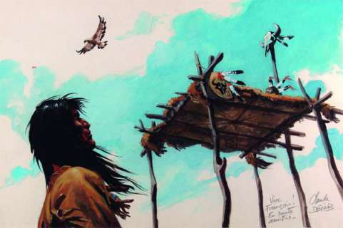 Derib | CELUI QUI EST NÉ DEUX FOIS Dessin au crayon et aquarelle sur papier, | Kahn et Associés