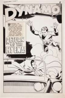 Wally Wood T.H.U.N.D.E.R. Agents #17 Dynamo Splash Page 1 Original Art (Tower Comics, 1967). Dynamo is dropped -