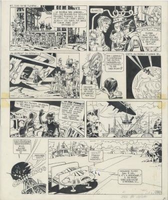 Jean-Claude Mézières | Valérian, Tome 3, Le pays sans étoile, planche 04. | Galerie 9ème Art