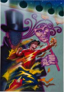 Tony Harris The Shade #3 Jay Garrick Golden Age Flash Cover Painting Original Art (DC, 1997). "When lightning -