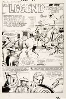 Jack Kirby and Dick Ayers Two-Gun Kid #58 Title Page 1 Original Art (Marvel, 1961). Here is the original -