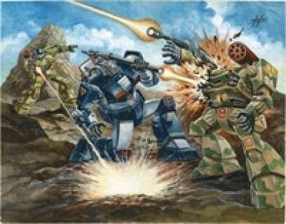 Masami Watanabe Hand-Drawn Color Illustration "Fang of the Sun Dougram" | Mandarake (Big Web)