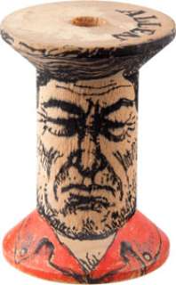Robert Crumb "Allen" Spool Original Art (2012). The second of our two wooden spool offerings is a rather - | Heritage