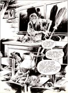 E. R. Cruz Weird Mystery Tales #21 Preface Splash Page 1 Original Art (DC, 1975). Grab a chair and hold onto it -