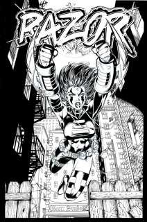 Steve Scott - razor: uncut #23 cover! (awesome action cover! ) 1996