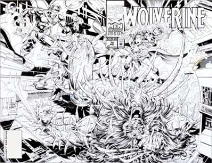 Adam Kubert and Mark Farmer Wolverine #75 Wraparound Cover Original Art (Marvel, 1993). Magneto, the Master of -