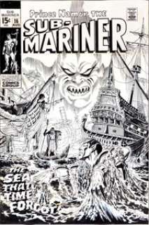 Marie Severin and Frank Giacoia Sub-Mariner #16 Cover Original Art (Marvel, 1969). Prince Namor, the Sub-Mariner, - | Heritage