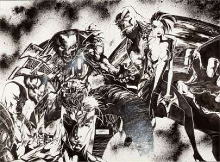 Jae Lee Wizard The Comics Magazine #21 Youngblood Wraparound Cover Original Art (Image, 1993). How often do you get a -