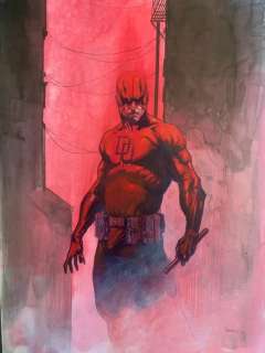 Davide Paratore | Daredevil - Original Art by Davide Paratore - A3 Watercolor Paint - Marvel Original Artist | Catawiki