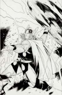Olivier Coipel and Mark Morales Thor #1 Cover Original Art (Marvel, 2007). Let the Asgardian banners wave and -