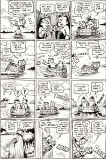 Robert Crumb Yellow Dog #13/14 "Chuck and Bob in Ups and Downs" Page 2 Original Art (Print Mint, -